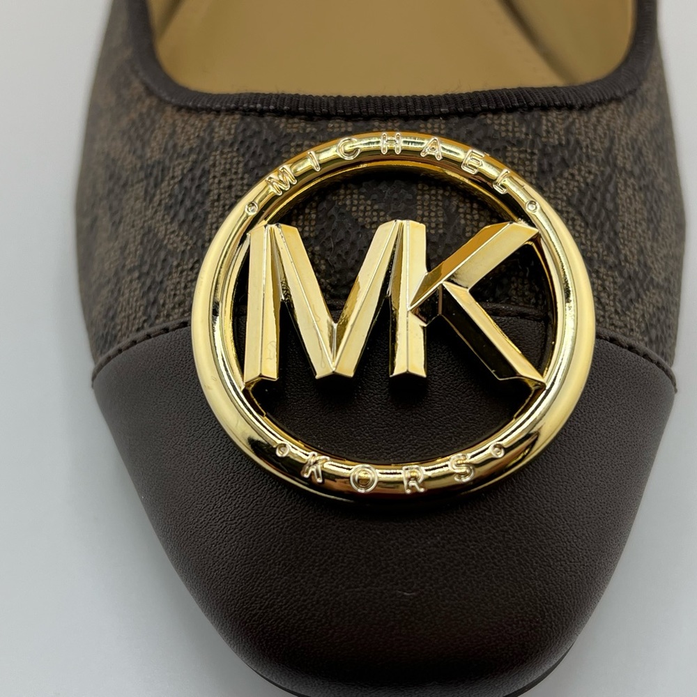 Michael Kors Brown & Gold Logo Ballet Flats - Women - Picture 7 of 10